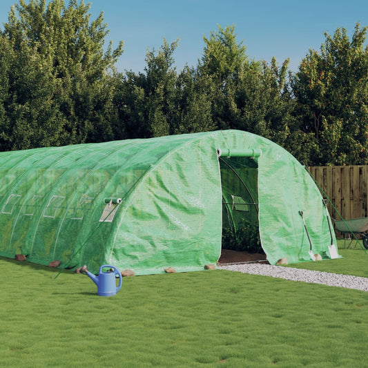 vidaXL Greenhouse with Steel Frame Green 90 m² 18x5x2,3 m