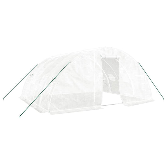 vidaXL Greenhouse with Steel Frame White 20 m² 5x4x2,3 m