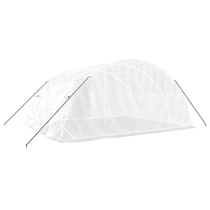 vidaXL Greenhouse with Steel Frame White 20 m² 5x4x2.3 m