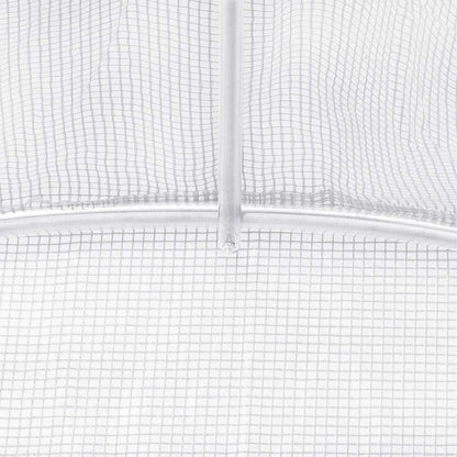 vidaXL Greenhouse with Steel Frame White 20 m² 5x4x2.3 m