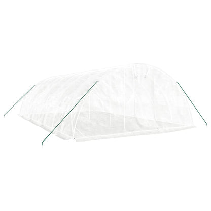 vidaXL Greenhouse with Steel Frame White 40 m² 8x5x2.3 m