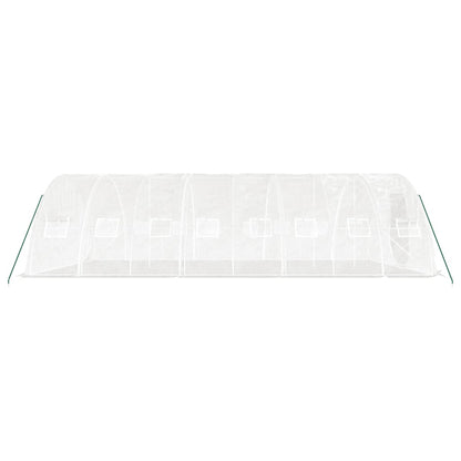 vidaXL Greenhouse with Steel Frame White 40 m² 8x5x2.3 m