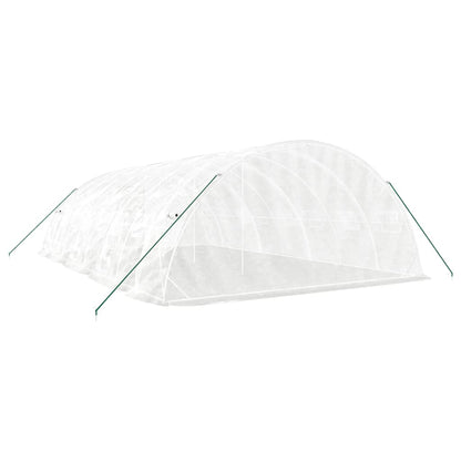 vidaXL Greenhouse with Steel Frame White 40 m² 8x5x2.3 m