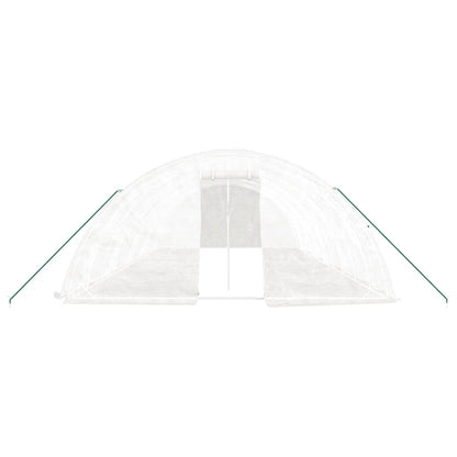 vidaXL Greenhouse with Steel Frame White 50 m² 10x5x2.3 m