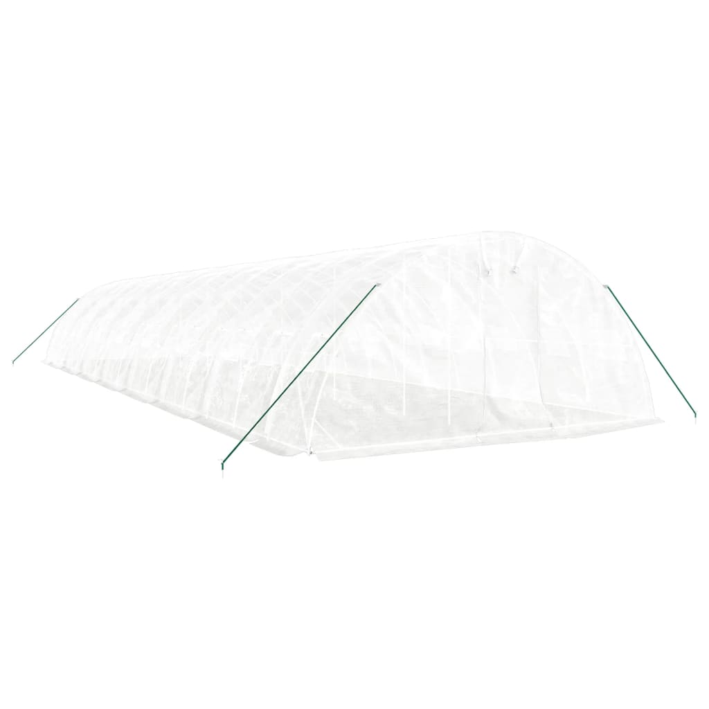vidaXL Greenhouse with Steel Frame White 80 m² 16x5x2.3 m