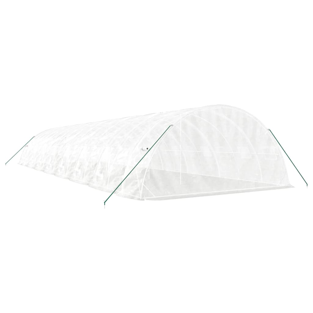 vidaXL Greenhouse with Steel Frame White 80 m² 16x5x2.3 m