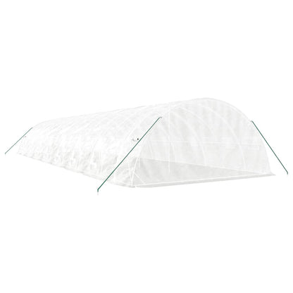 vidaXL Greenhouse with Steel Frame White 80 m² 16x5x2.3 m