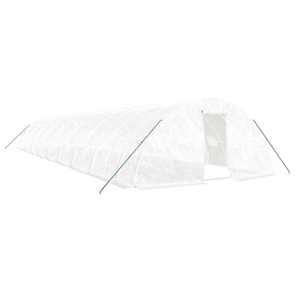 vidaXL Greenhouse with Steel Frame White 90 m² 18x5x2.3 m