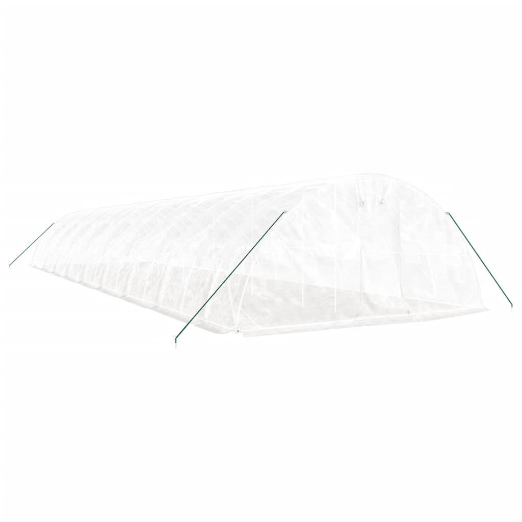 vidaXL Greenhouse with Steel Frame White 90 m² 18x5x2.3 m
