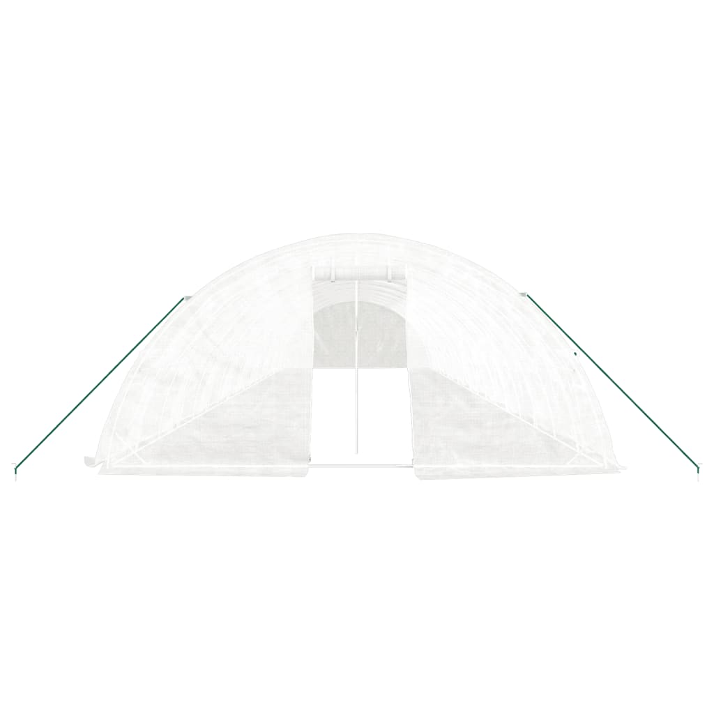 vidaXL Greenhouse with Steel Frame White 90 m² 18x5x2.3 m