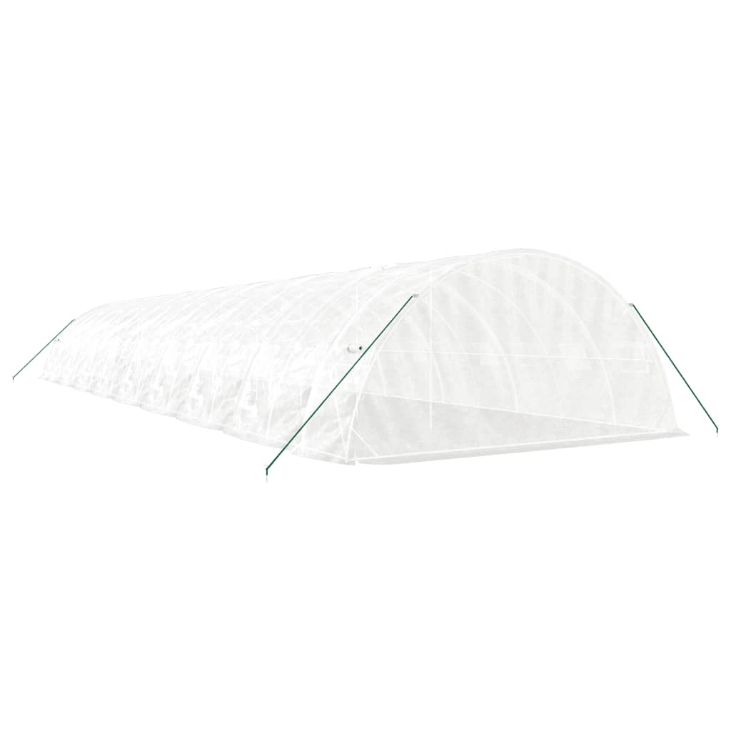 vidaXL Greenhouse with Steel Frame White 90 m² 18x5x2.3 m