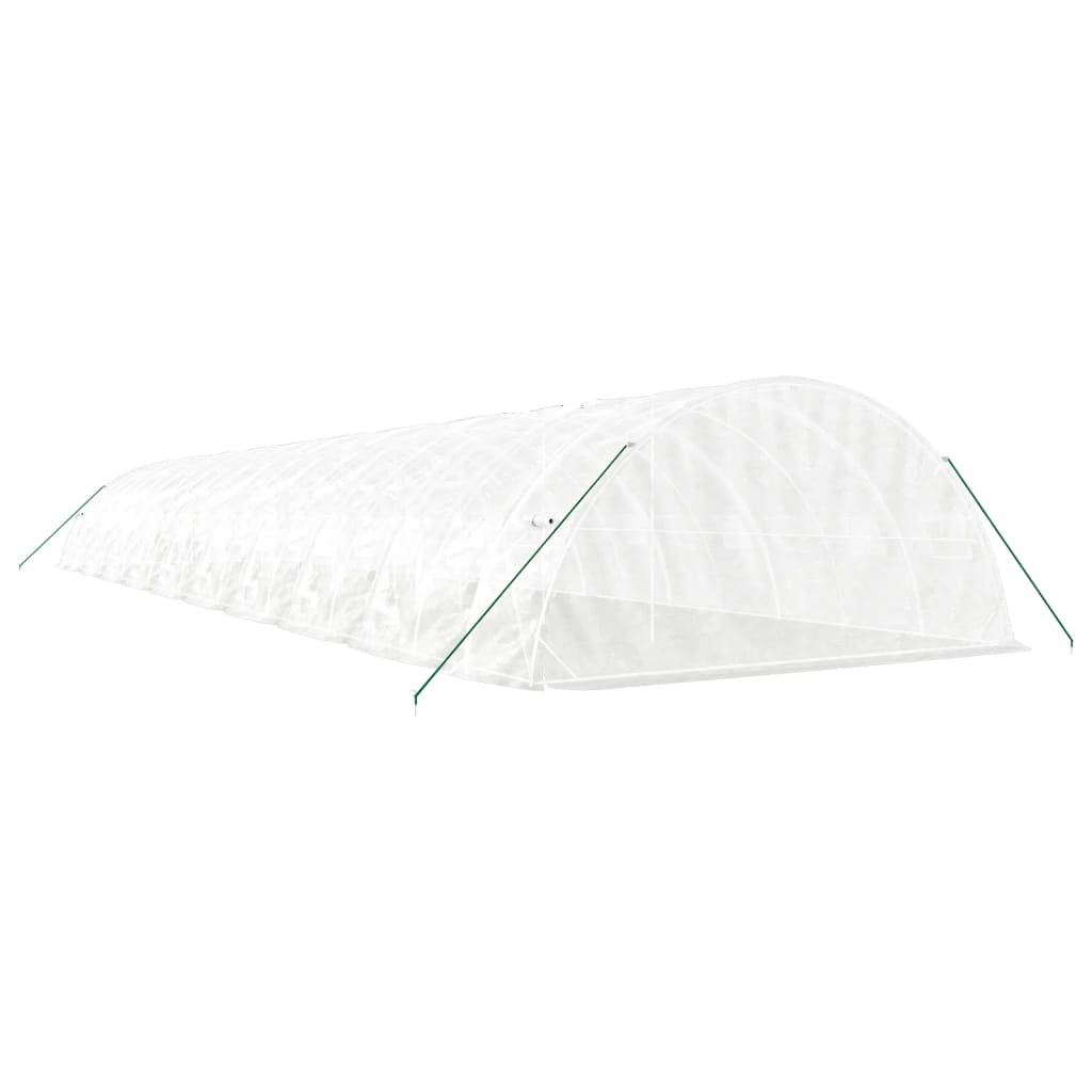 vidaXL Greenhouse with Steel Frame White 100 m² 20x5x2.3 m