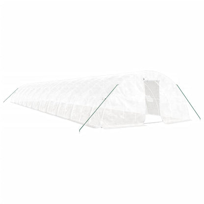 vidaXL Greenhouse with Steel Frame White 110 m² 22x5x2.3 m