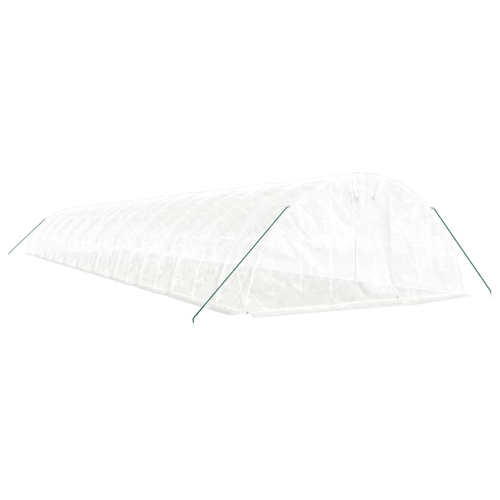 vidaXL Greenhouse with Steel Frame White 110 m² 22x5x2.3 m