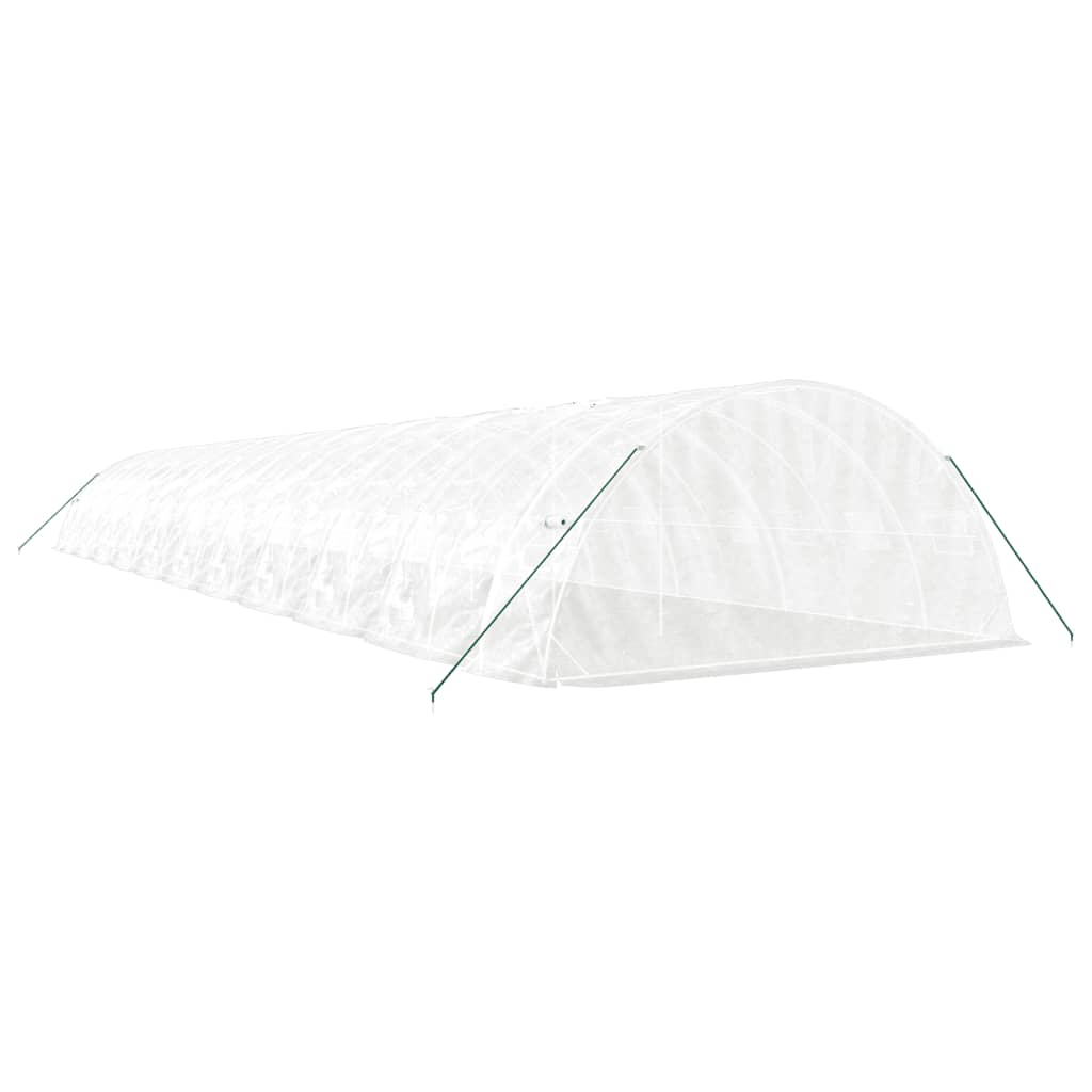 vidaXL Greenhouse with Steel Frame White 110 m² 22x5x2.3 m