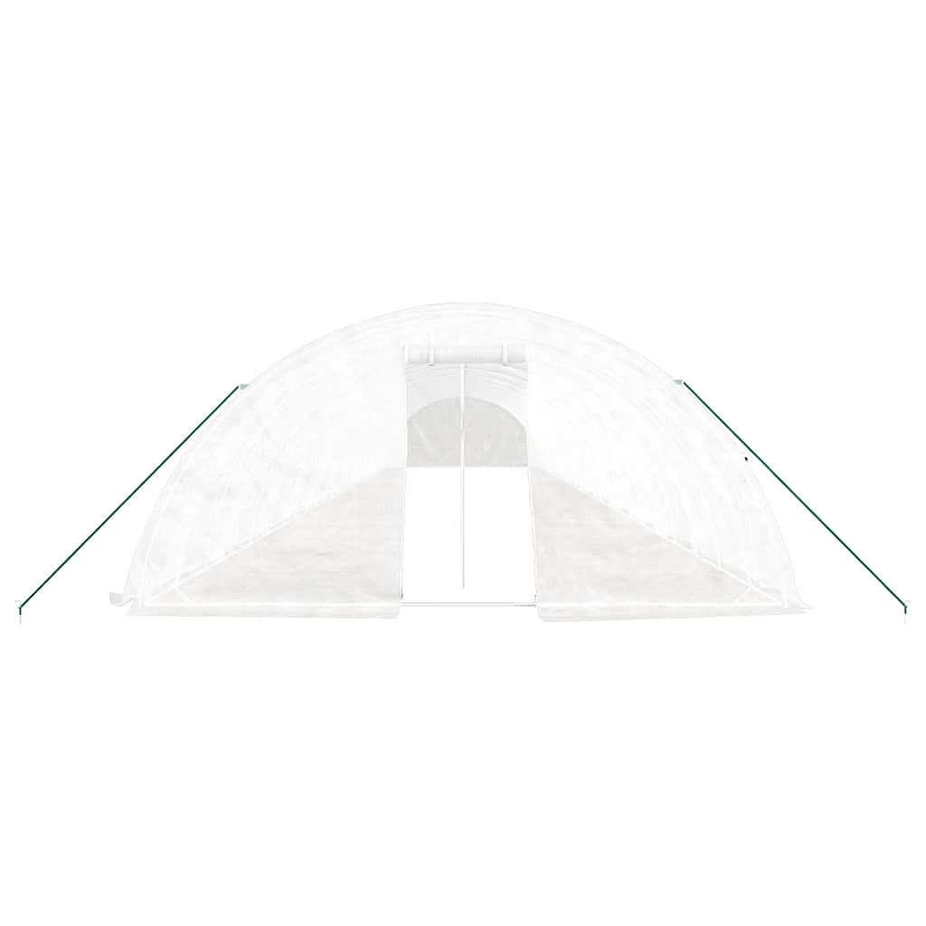 vidaXL Greenhouse with Steel Frame White 120 m² 24x5x2.3 m