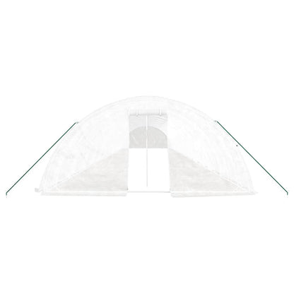 vidaXL Greenhouse with Steel Frame White 120 m² 24x5x2.3 m