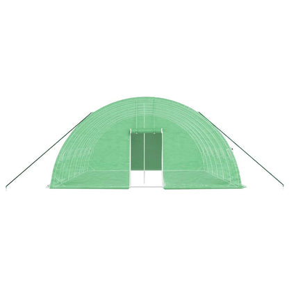 vidaXL Greenhouse with Steel Frame Green 36 m² 6x6x2.85 m