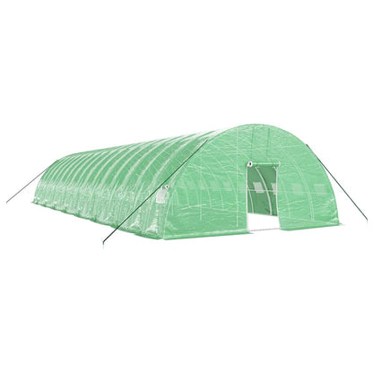 vidaXL Greenhouse with Steel Frame Green 96 m² 16x6x2.85 m