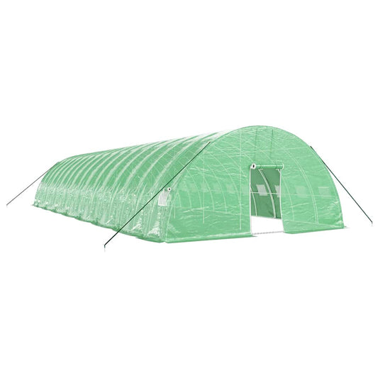 vidaXL Greenhouse with Steel Frame Green 96 m² 16x6x2,85 m
