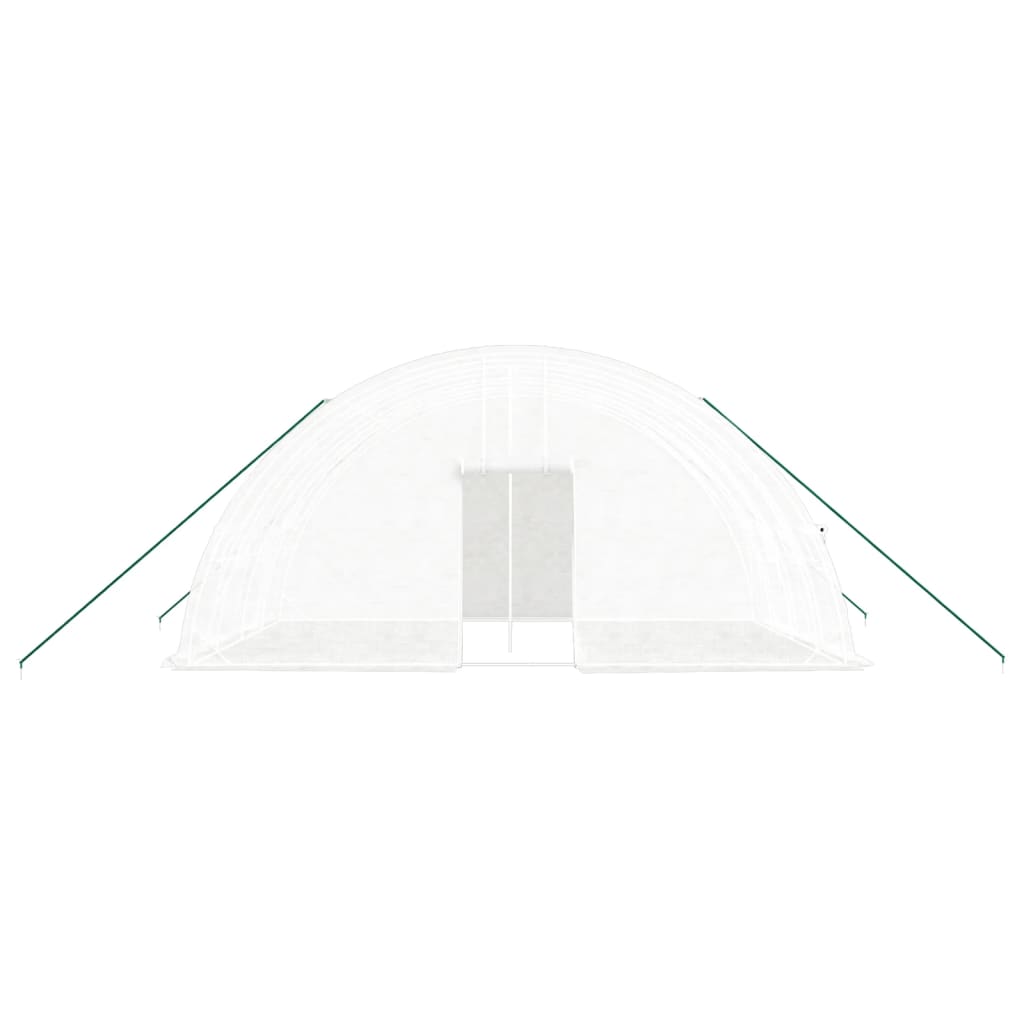 vidaXL Greenhouse with Steel Frame White 24 m² 6x4x2,85 m