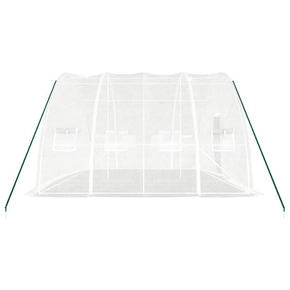vidaXL Greenhouse with Steel Frame White 24 m² 6x4x2.85 m