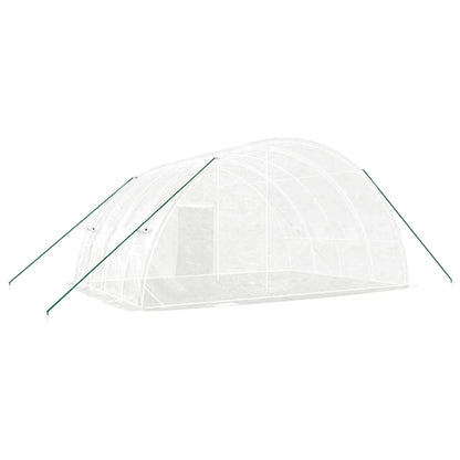 vidaXL Greenhouse with Steel Frame White 24 m² 6x4x2.85 m