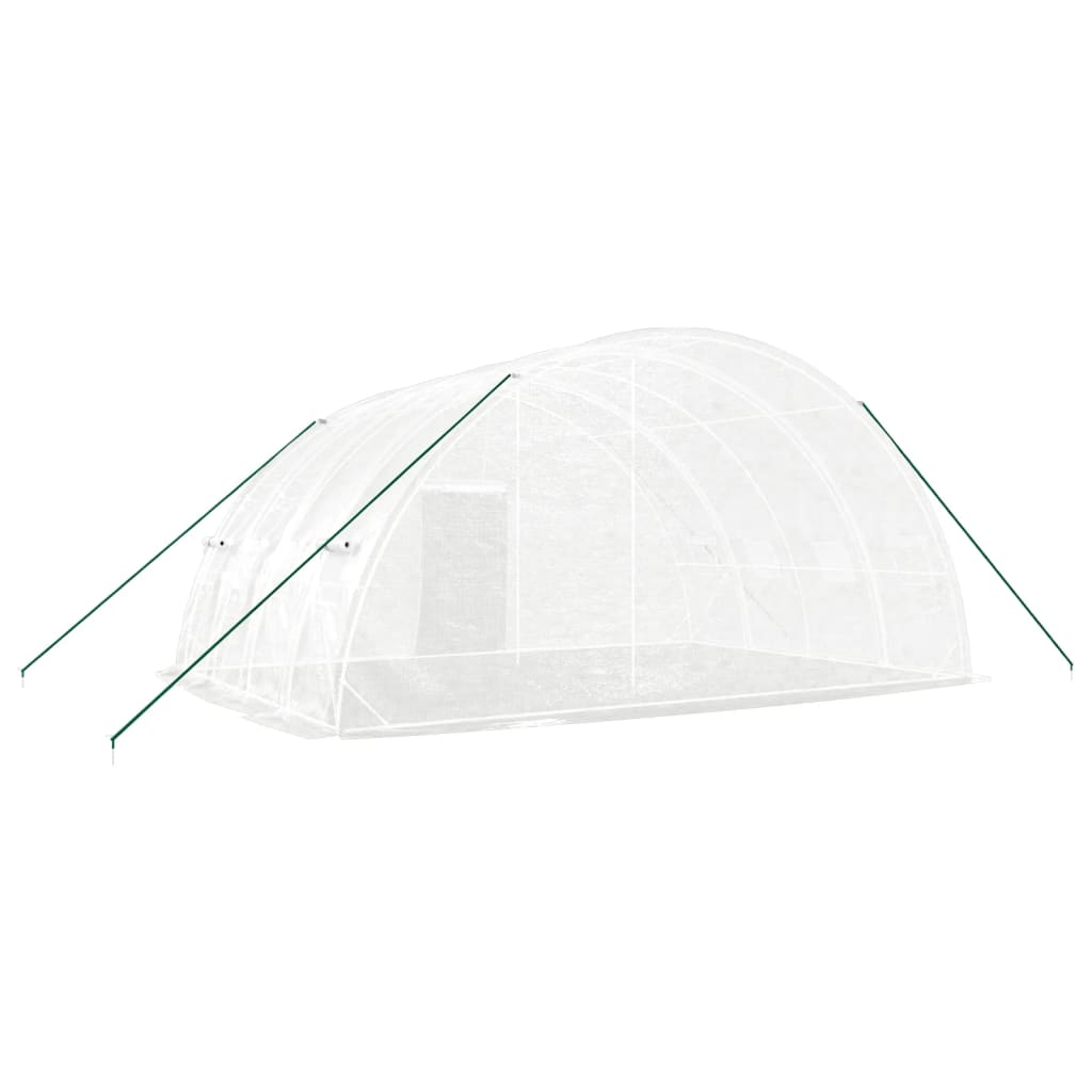 vidaXL Greenhouse with Steel Frame White 24 m² 6x4x2,85 m