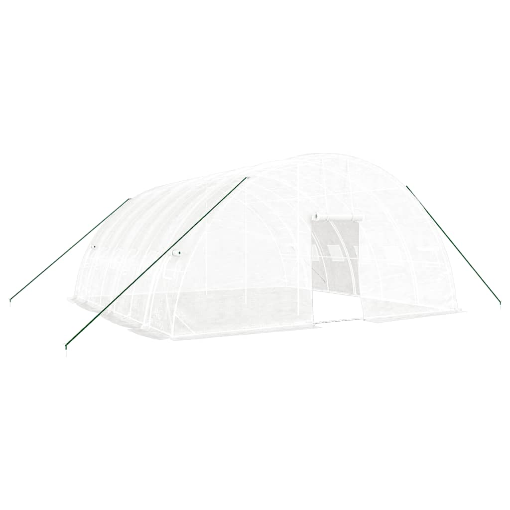 vidaXL Greenhouse with Steel Frame White 36 m² 6x6x2.85 m