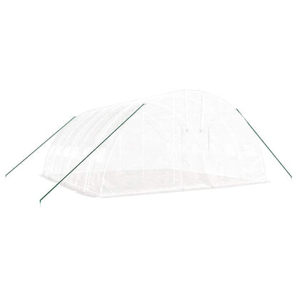 vidaXL Greenhouse with Steel Frame White 36 m² 6x6x2.85 m