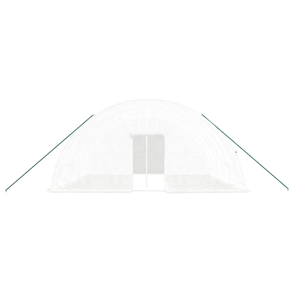 vidaXL Greenhouse with Steel Frame White 36 m² 6x6x2.85 m