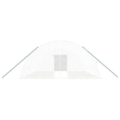 vidaXL Greenhouse with Steel Frame White 36 m² 6x6x2.85 m