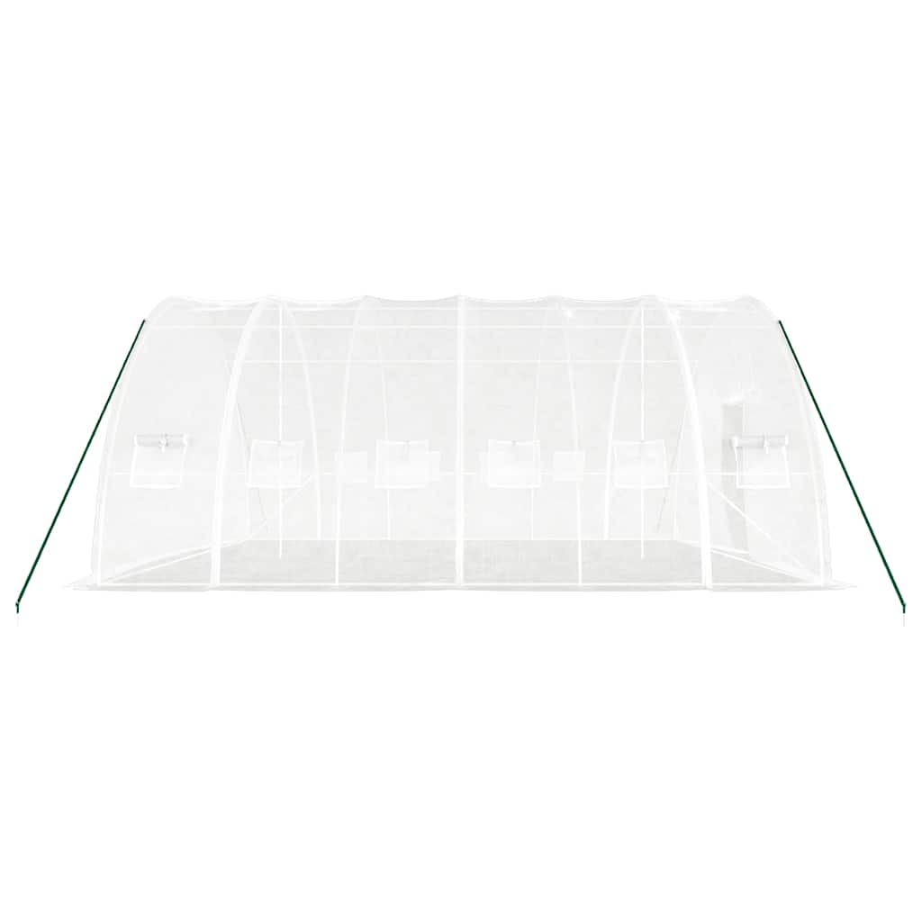 vidaXL Greenhouse with Steel Frame White 36 m² 6x6x2.85 m