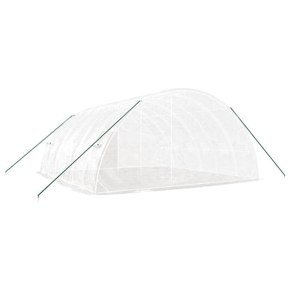 vidaXL Greenhouse with Steel Frame White 36 m² 6x6x2.85 m