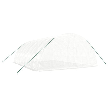 vidaXL Greenhouse with Steel Frame White 48 m² 8x6x2.85 m