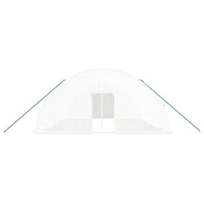 vidaXL Greenhouse with Steel Frame White 48 m² 8x6x2.85 m
