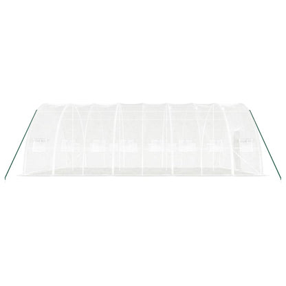 vidaXL Greenhouse with Steel Frame White 48 m² 8x6x2.85 m
