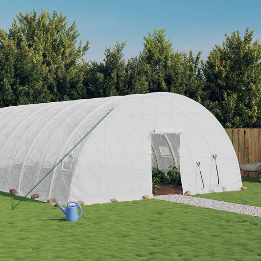 vidaXL Greenhouse with Steel Frame White 48 m² 8x6x2,85 m