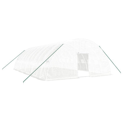 vidaXL Greenhouse with Steel Frame White 60 m² 10x6x2.85 m