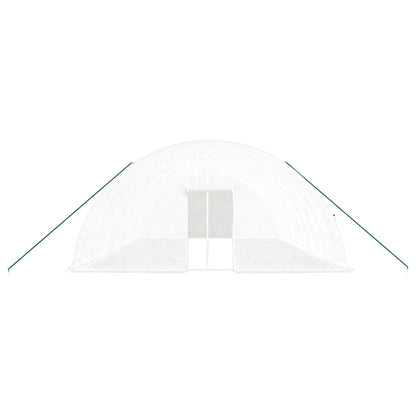vidaXL Greenhouse with Steel Frame White 60 m² 10x6x2.85 m