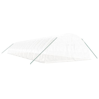 vidaXL Greenhouse with Steel Frame White 120 m² 20x6x2.85 m