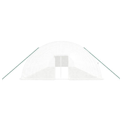 vidaXL Greenhouse with Steel Frame White 120 m² 20x6x2.85 m