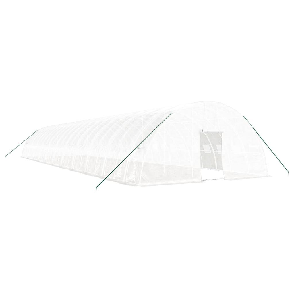 vidaXL Greenhouse with Steel Frame White 132 m² 22x6x2.85 m