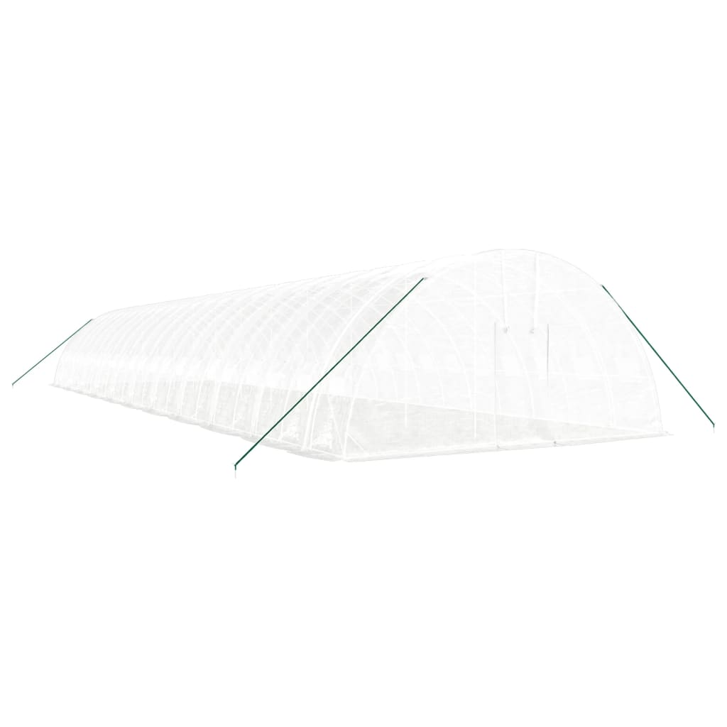 vidaXL Greenhouse with Steel Frame White 132 m² 22x6x2.85 m