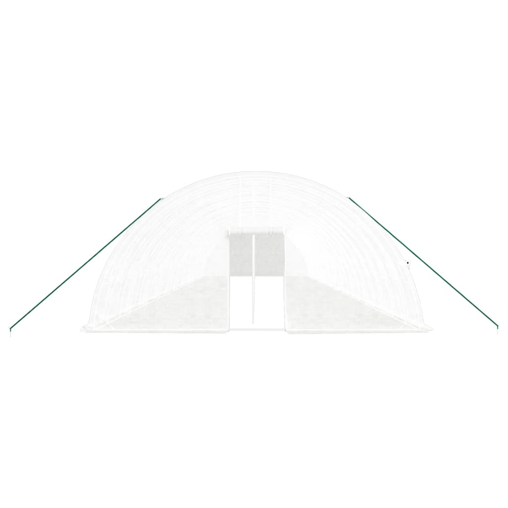 vidaXL Greenhouse with Steel Frame White 132 m² 22x6x2.85 m