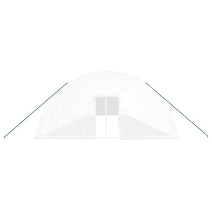 vidaXL Greenhouse with Steel Frame White 132 m² 22x6x2.85 m
