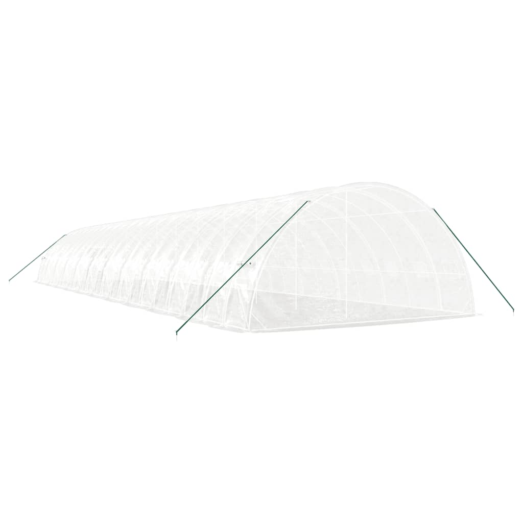 vidaXL Greenhouse with Steel Frame White 132 m² 22x6x2.85 m