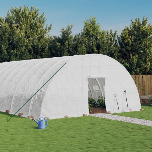 vidaXL Greenhouse with Steel Frame White 132 m² 22x6x2,85 m