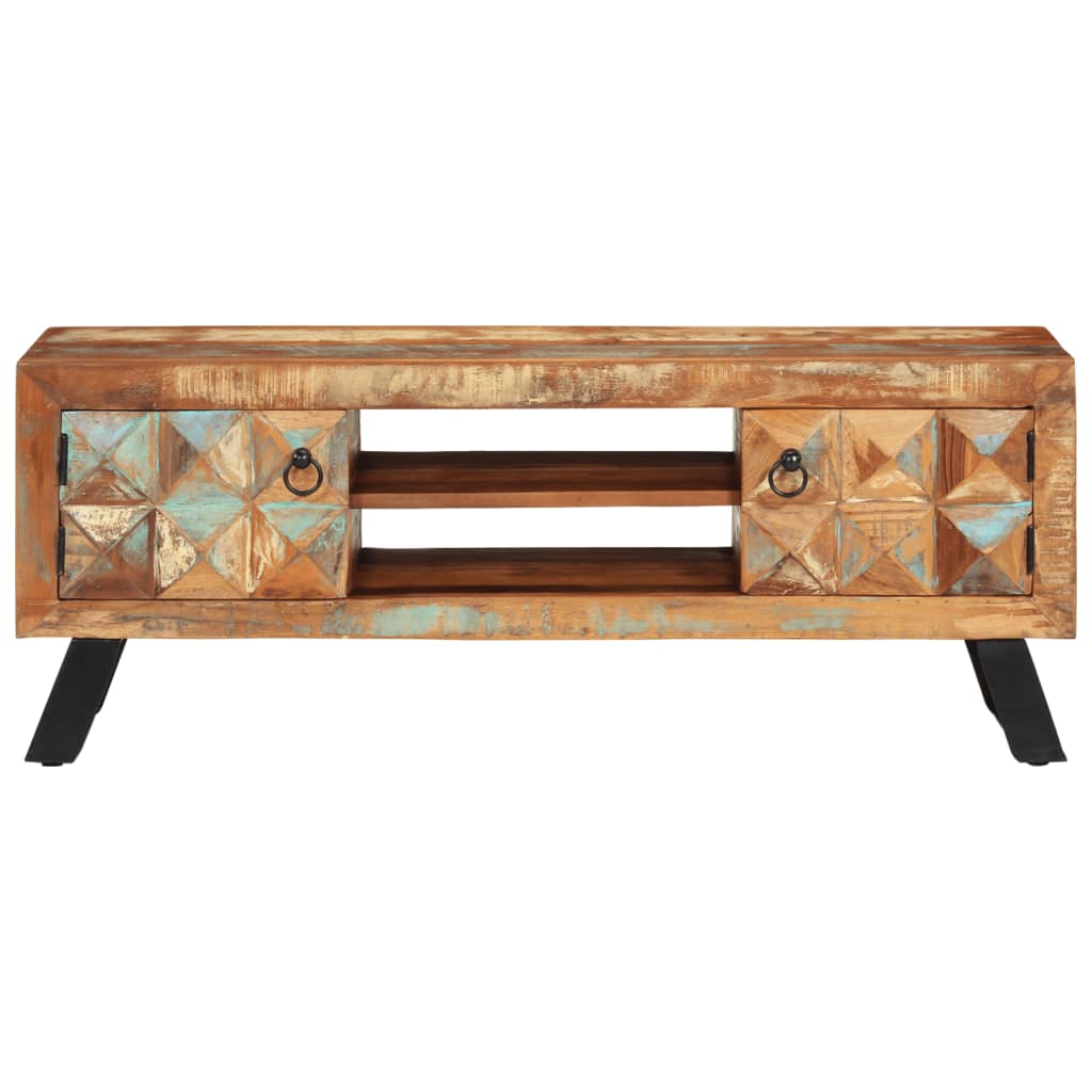 vidaXL TV Cabinet 112x30x45 cm Solid Wood Reclaimed