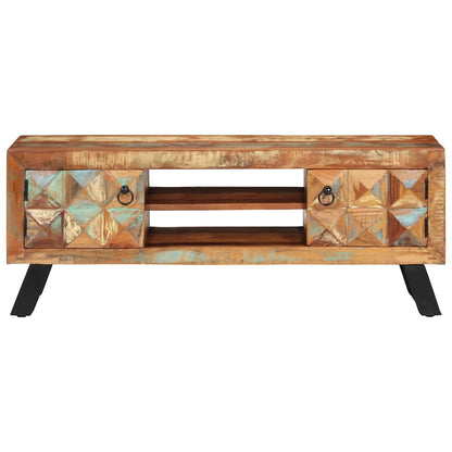 vidaXL TV Cabinet 112x30x45 cm Solid Wood Reclaimed